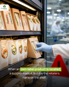 When an own-label product is recalled, a supplier made it. But it is the retailer's name on the shelf.